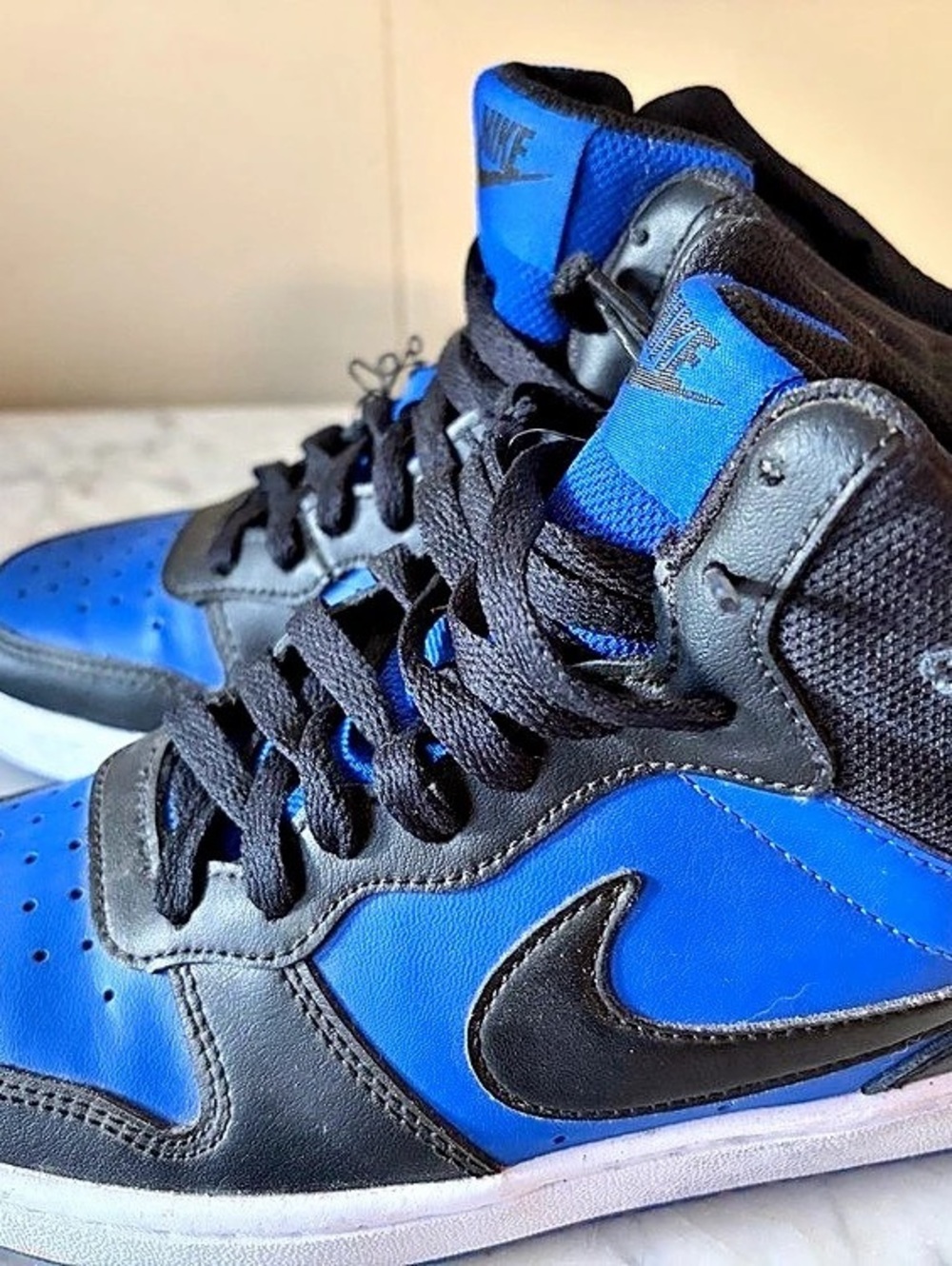 Nike Blue & Black High-Top Sneakers